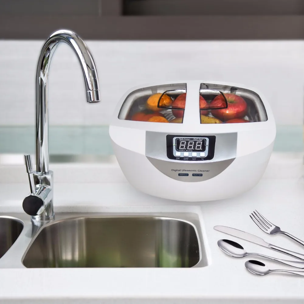 

Hot Selling ABS Plastic Digital Ultrasonic Cleaner 2500ml With Time Adjustment