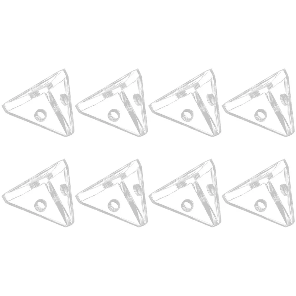 

8Pcs Clear Acrylic Triangle Connectors Right Angle Brackets for Display Case Jewelry Repair Corner Fixings
