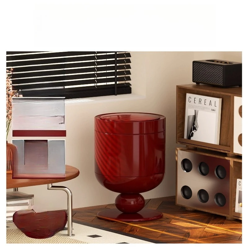 Induction trash can smart living room tall wine glass home antique high value retro