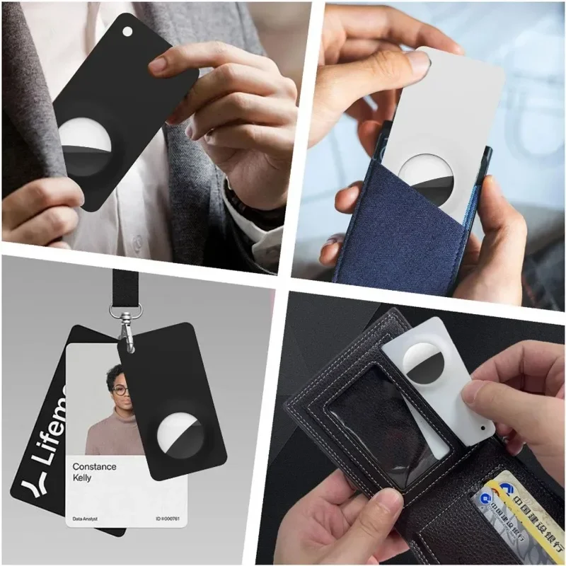 Ultra Wallet Card Holder for Air Tag Soft Silicone Protective Cover Anti-lost Card Tracker Case for Airtag Wallet Handbag Pocket
