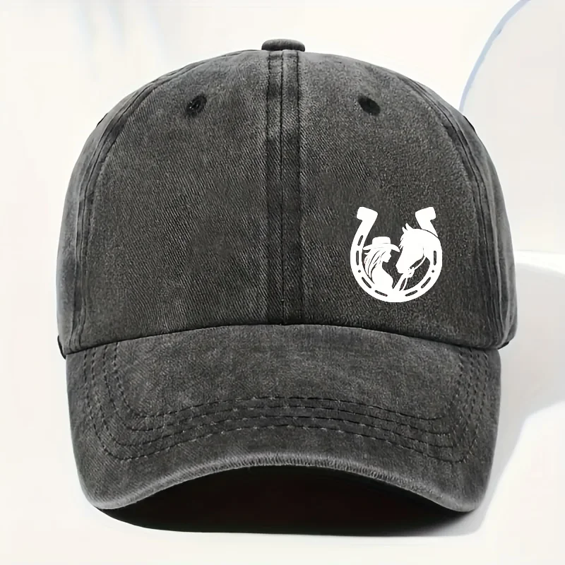 

Western Cowgirl & Horse Print Adjustable Baseball Cap -Comfortable Headgear