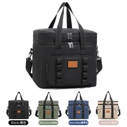 Multifunctional Double Layers Tote Cooler Lunch Bags for Women Men Large Capacity Travel Picnic Lunch Box with Shoulder Strap