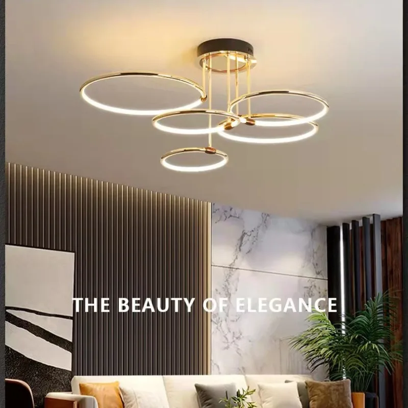 Postmodernistyczne luksusowe oświetlenie do salonu, jadalni, lampa wisząca, designerskie, kreatywne oświetlenie barowe, okrągłe oprawy oświetleniowe do sypialni