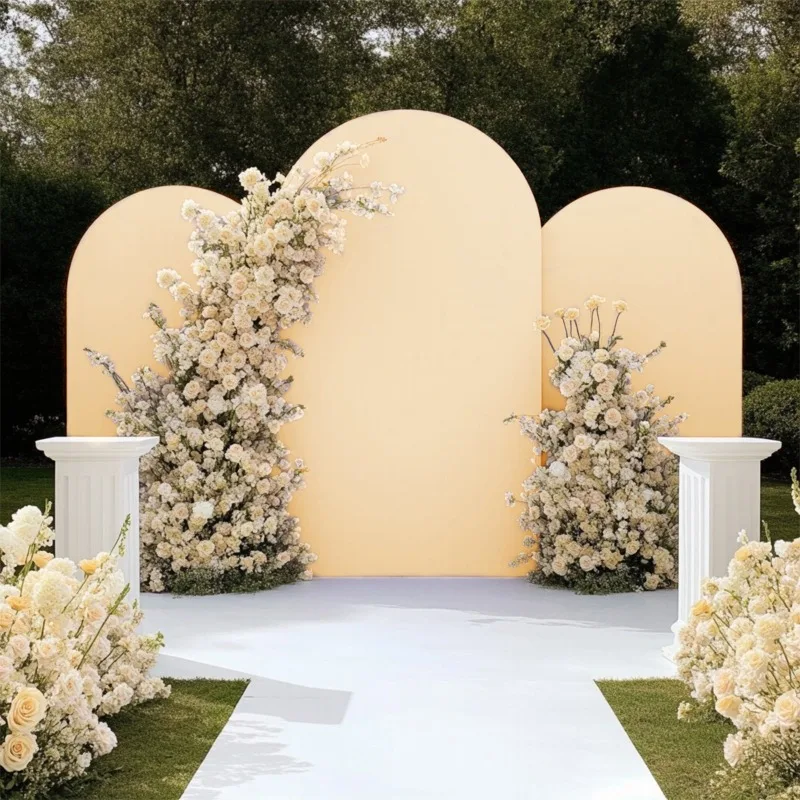 Elastic Milk Silk Arch Sleeve Stretch Background Cover For Wedding Birthday Party Photo Scene Decoration