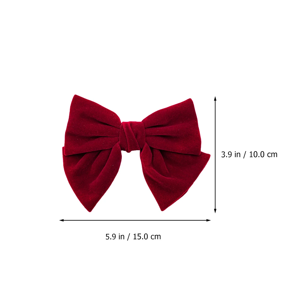 

2Pcs Flannel Bowknot Hairpin Elegant Accessories Kids Wedding Headdress Autumn Winter Stylish HairDecor Daily Uses