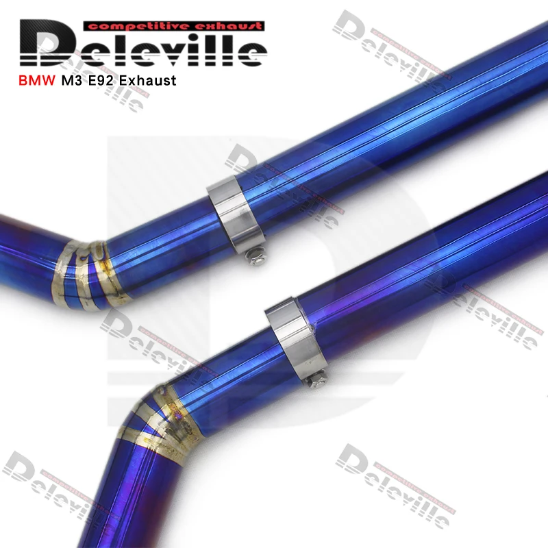 ODM Exhaust Mid Double XPipe For BMW M3 E90/E92/E93 4.0L 2007-2013 Equal Length Mid Pipe Titanium Catback Exhaust Muffler view 3