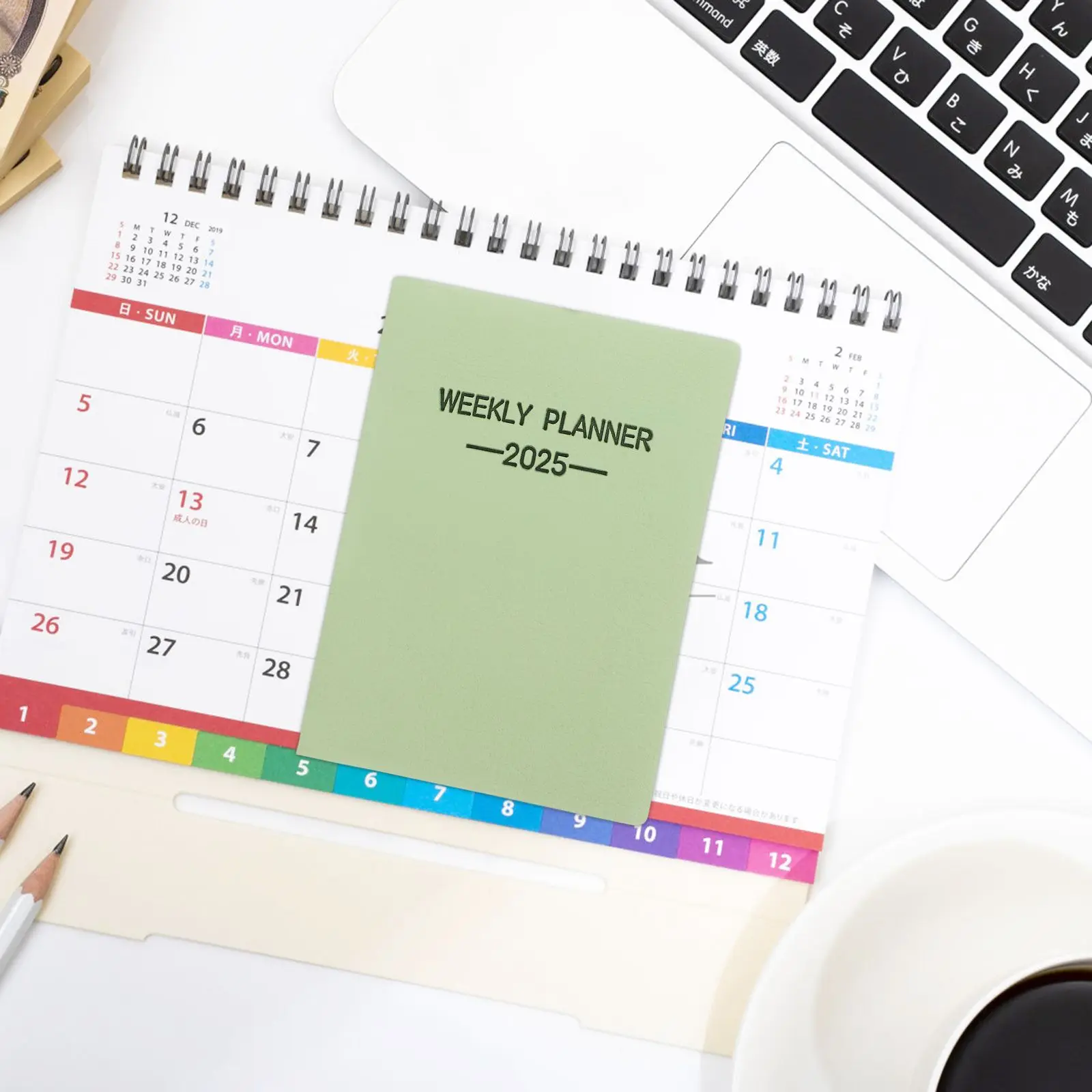 2025 Mini Pocket Weekly Planner Grid Programação Eletrônica Pu Mensal Sem Data Office