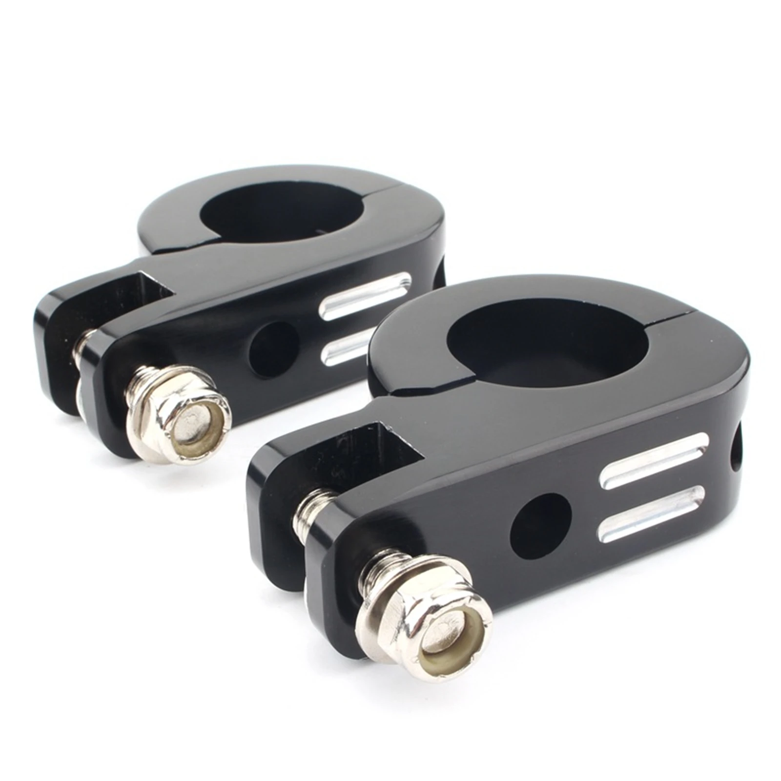 For Harley Dyna ( 38MM/32MM Engine Guard Bar ) Foot Peg Mount Clamp Bracket Padal Rest Fixed Trestle Support