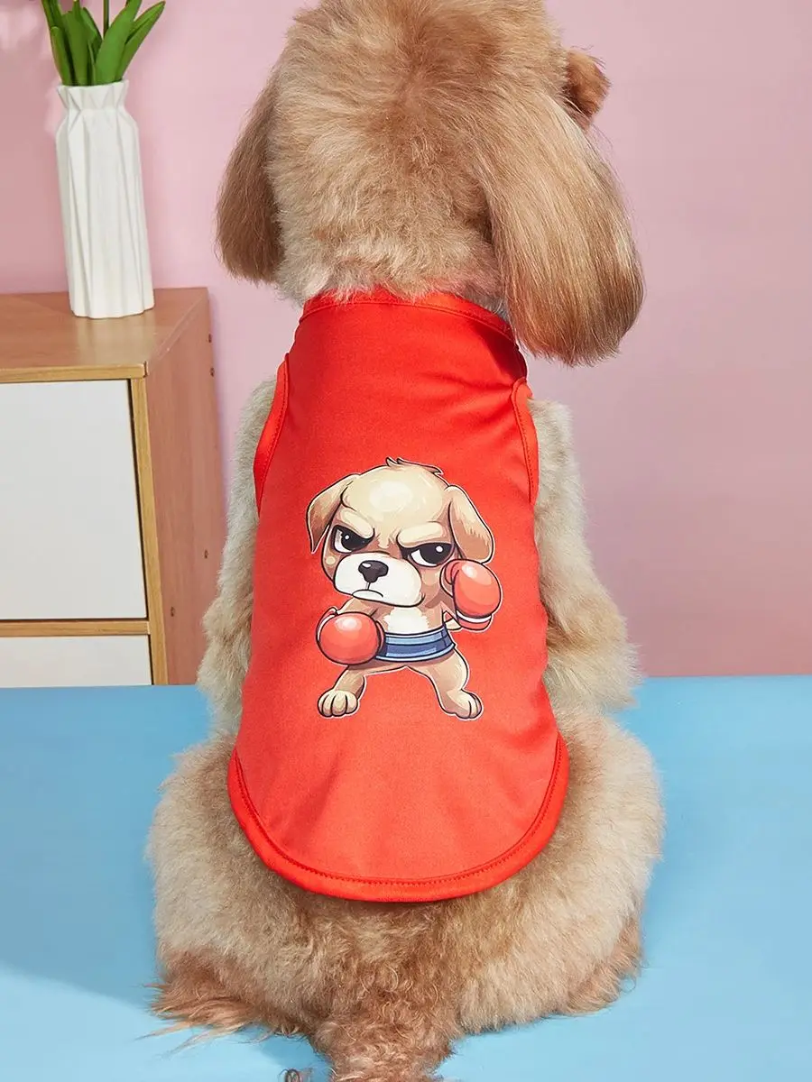 Pet clothes: dog and cat vest Light, breathable, comfortable, simple, generous, fresh and cute, suitable for all seasons