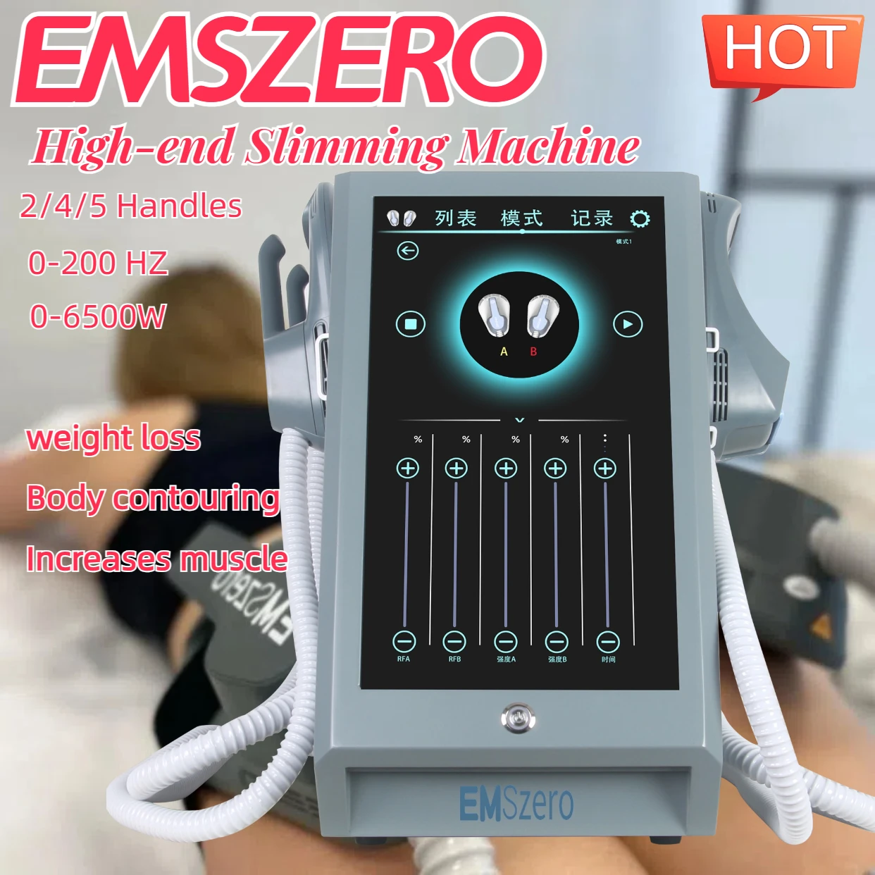 

Portable EMSzero NEO RF Machine 2024 Body Contouring Sculpting Machine Fat Burner Muscle Building Fat Removal EMSzero 5In1