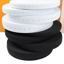 Button Hole Knit Elastic Band Fiat Rubber Band Strech Tape For DIY Sewing Garment Trousers Accessories 15/20/25/30mm