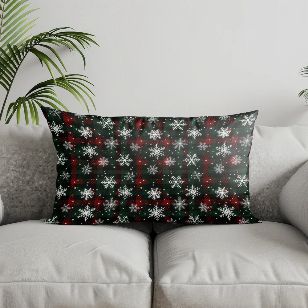 ديكور المنزل عيد الميلاد في المزرعة وسادة مناسبة للأريكة غرفة نوم غطاء وسادة السيارة وسادة الظهر المستطيلة #4