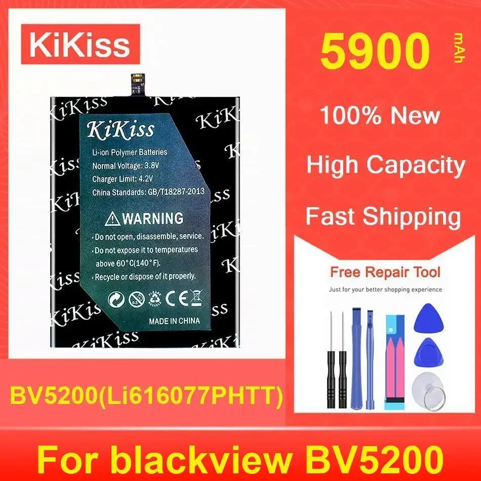 

Аккумулятор Kikiss 5900 мАч BV5200 (Li616077phtt) для Blackview BV5200