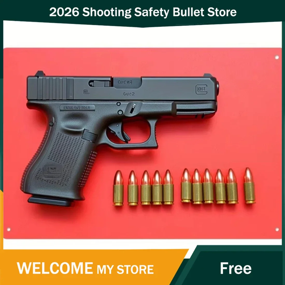 2026 New Retro Pistol Metal Signs Military Style Indoor Outdoor Wall Decor For Man Cave Cafe Bar Garden