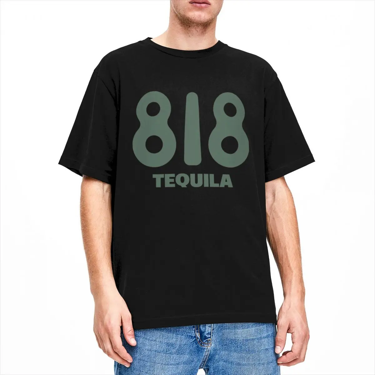 818 Tequila Green Logo T-Shirt Wine Harajuku T Shirts Short Sleeves Y2K Casual Tops Beach Cotton O Neck Plus Size 5XL Tees view 3