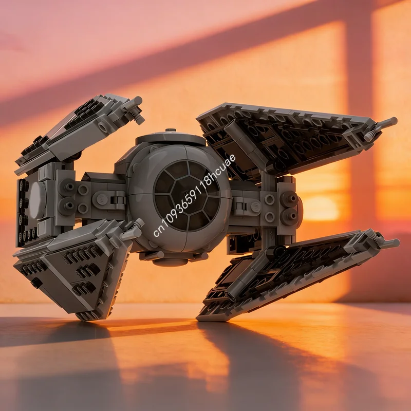 

252pcs MOC Imperial Interceptor Star Battle Model Building Blocks Assemble Christmas Gifts Construction DIY Toy Creative Idea