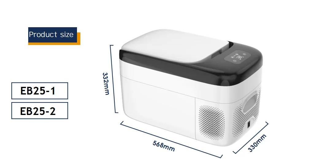 JJPRO GREENFLY Hot Selling Compressor Camping Refrigerator 25L Mini Car Freezer Refrigerator Car Fridge Portable Car Fridges