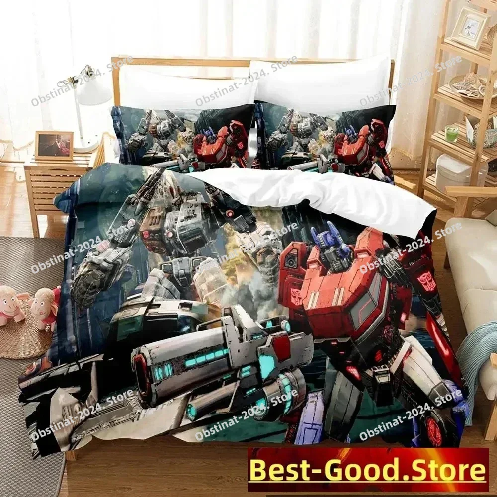 

3D Print Tran Formers Bedding Set Boys Girls Twin Queen King Size Duvet Cover Pillowcase Bed boys Adult Home Textileextile