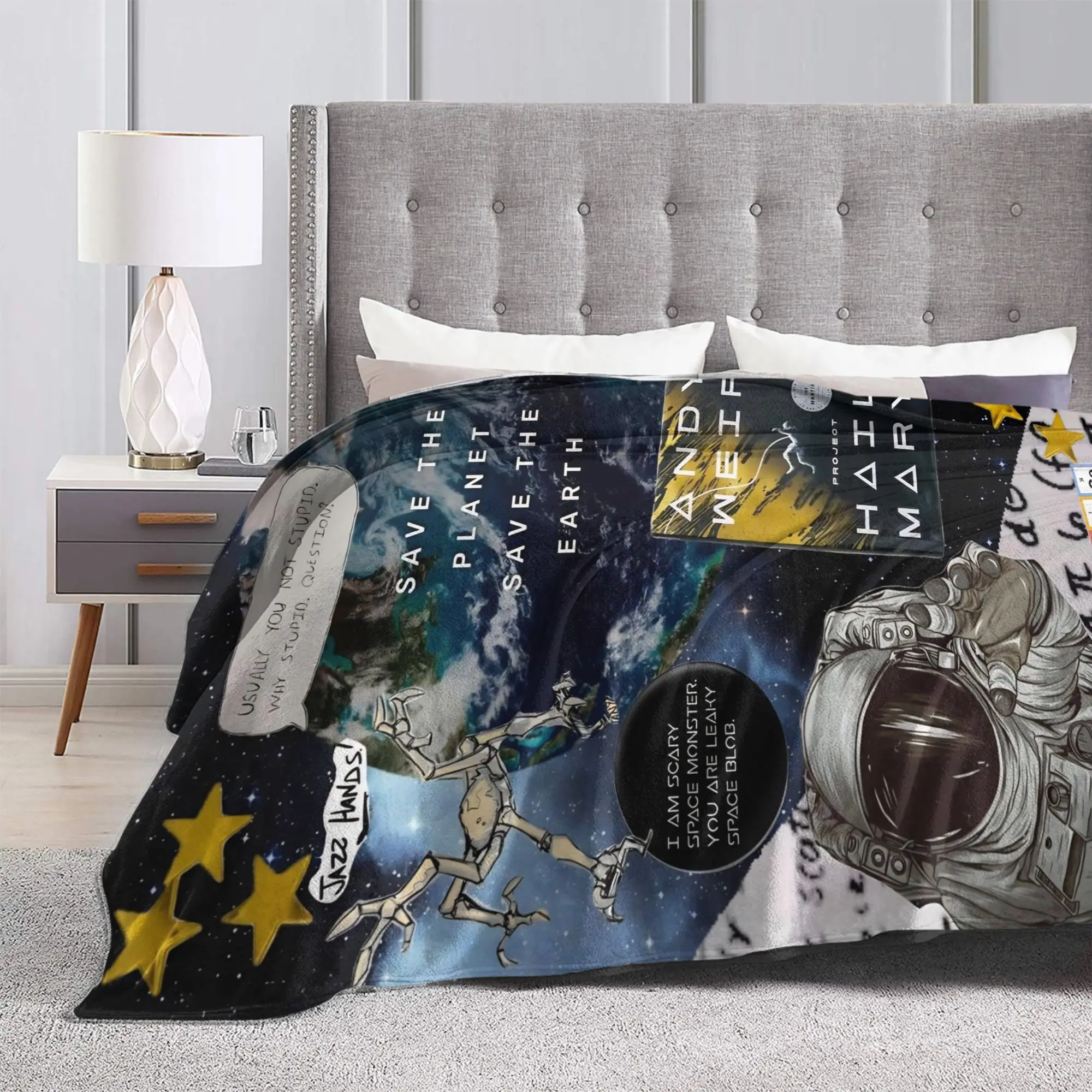 Project Hail Mary Amaze Blankets Fleece Spring/Autumn Multifunction Super Warm Throw Blankets for Bedding Travel Bedding Throws