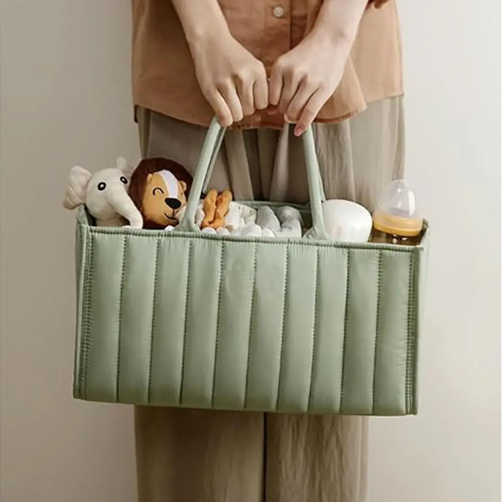 

Большая вместительная сумка для хранения детских подгузников, портативный толстый контейнер для хранения детских принадлежностей, разделенный дизайн, органайзер для детских салфеток для женщин