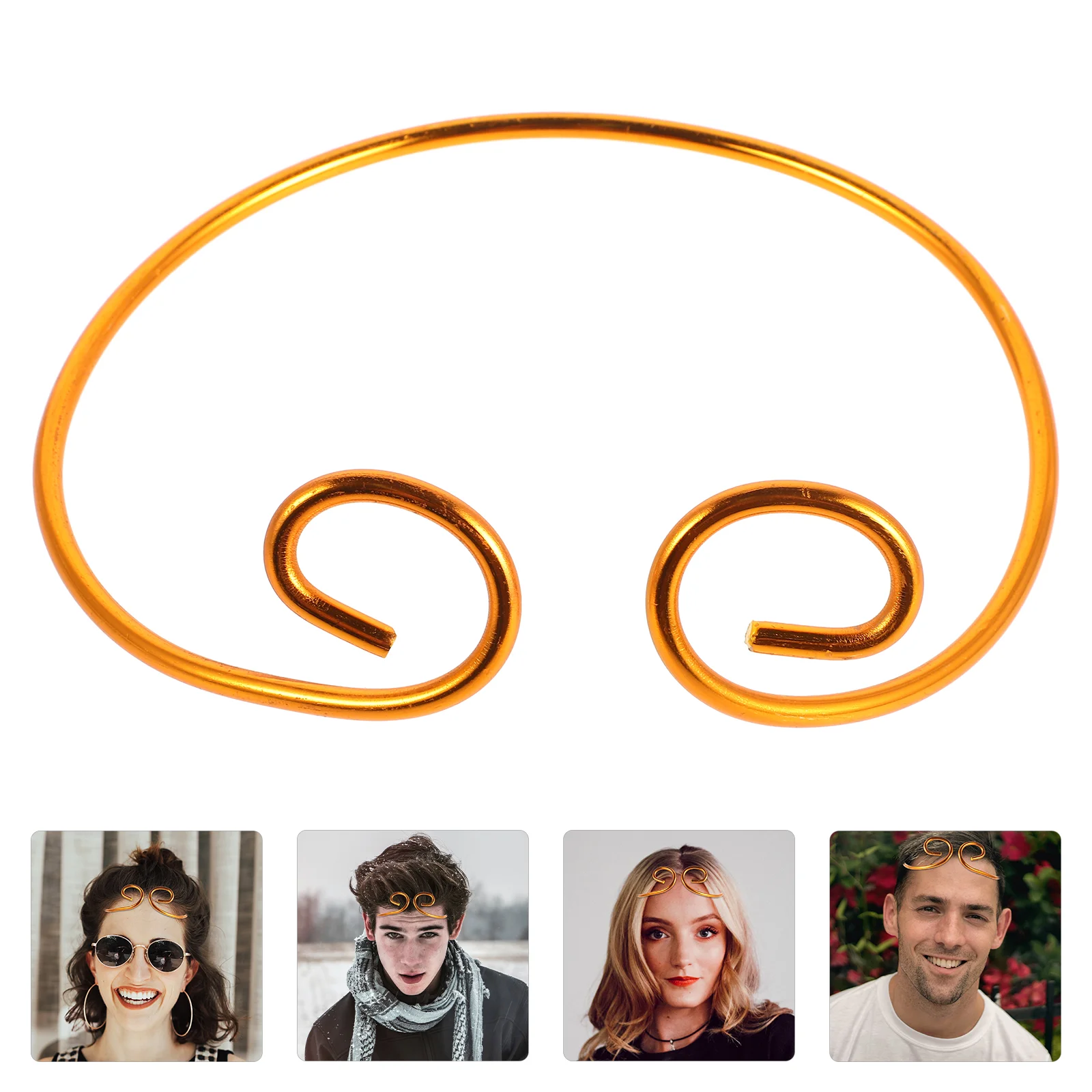 Men Apparel Costume Headband Headdress Shrink Cosplay Stainless Steel Hair Accessory