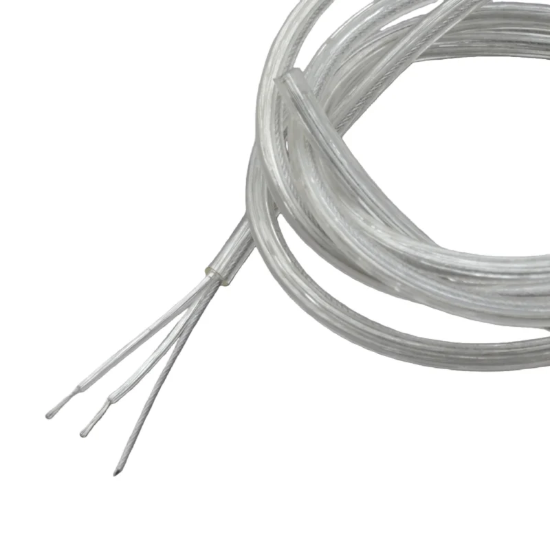 Electrical Wires 0.5mm square transparent color power cable cord with steel wire rope 2 cores cable for led pendant lights