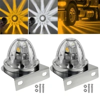 2 uds luces marcadoras de sandía de vidrio con abrazadera de marco 12V/24V luces de camión Mini luces LED exteriores de sandía para semi camión