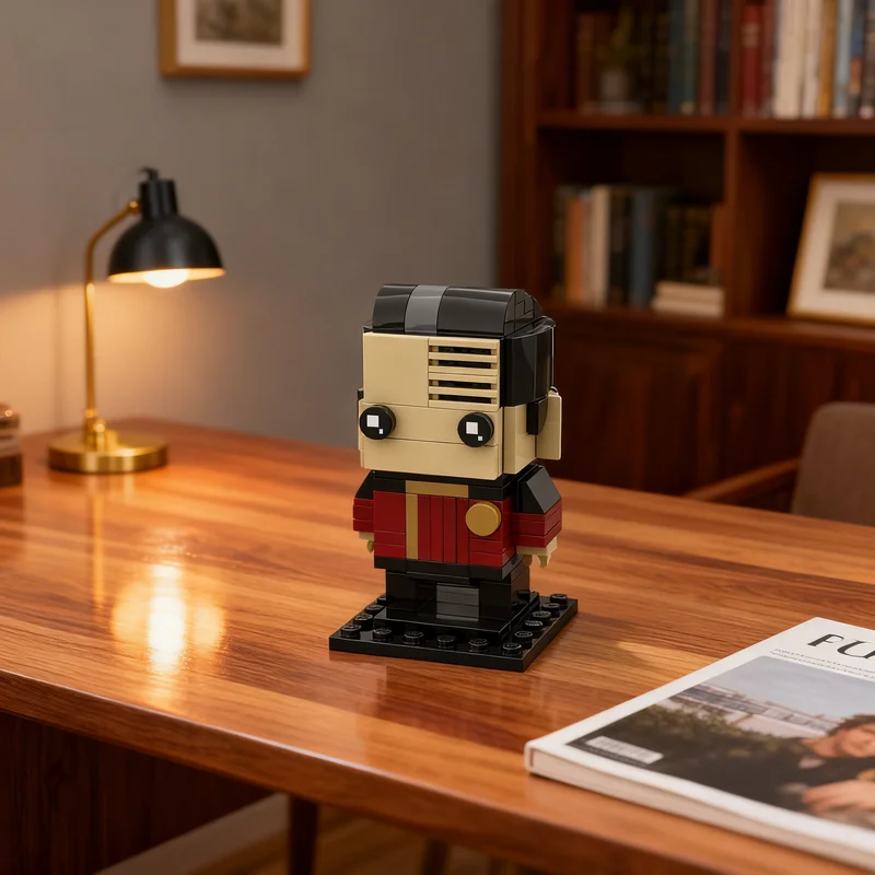 112pcs MOC BrickHeadz Star Movie Prodigy "Captain Chakotay" Model Building Blocks Toy Creative Idea Art Birthday Brick Education