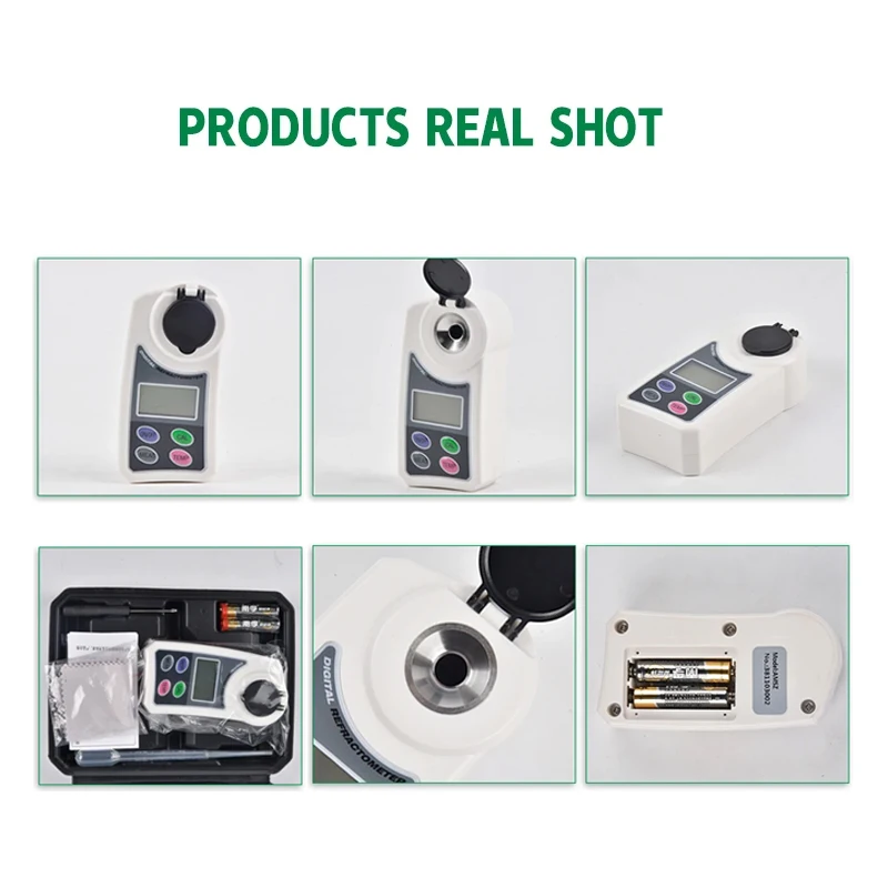 Digital Refractometer Sugar Content  0~55% Brix Meter For Fruits, Vegetables, Veverages, Food Processing, Beer