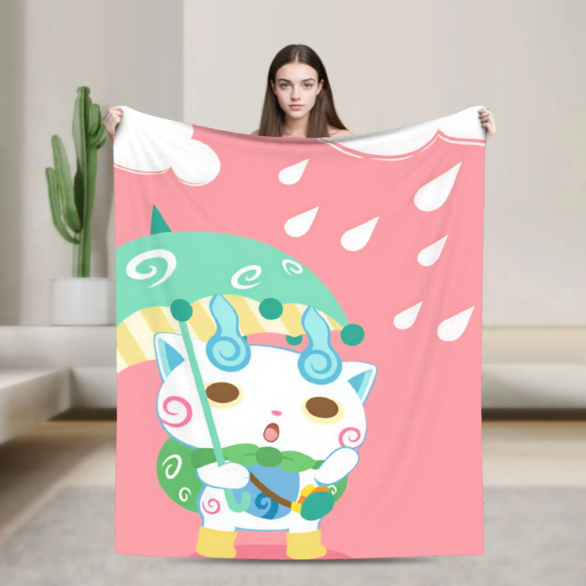 Yokai Watchs  Blanket Quality Super Soft  Throw Blanket Winter Kids Adult Living Room Comfortable Bedspread