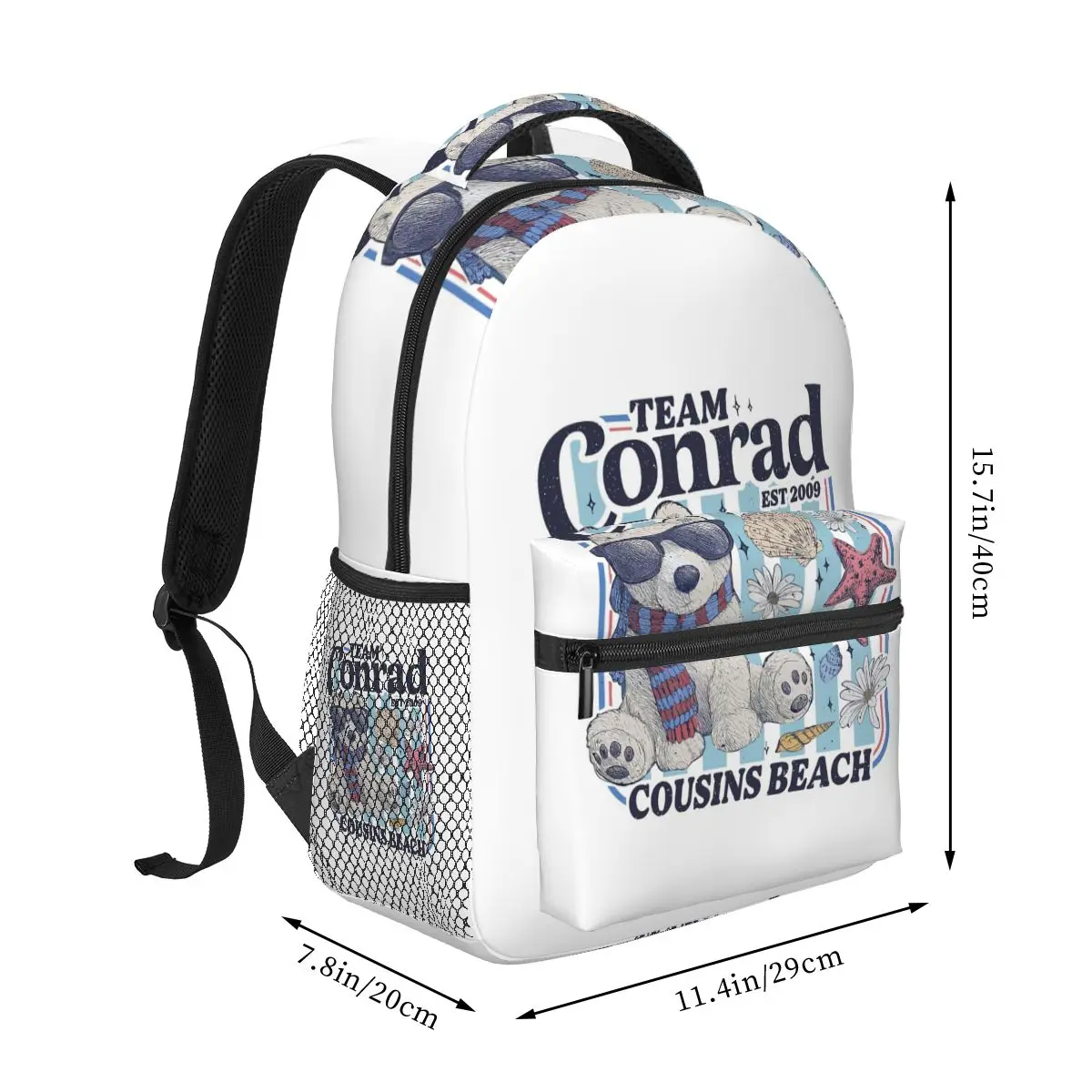 Conrad Fisher Team Conrad Cousins Beach The Summer I Turned Pretty Junior Mint Bear Backpacks Bookbag Bags Rucksack Shoulder Bag
