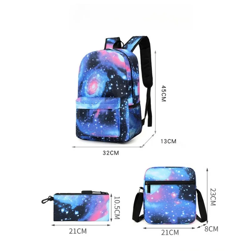 ชุด 3 ชิ้น กระเป๋าเป้สะพายหลังลายเกม ROBLOX ขนาด 17 นิ้ว + กระเป๋าสะพายข้าง + กล่องใส่ปากกา ลายการ์ตูน กระเป๋าเป้ลำลองความจุเยอะ ของขวัญวันเกิด