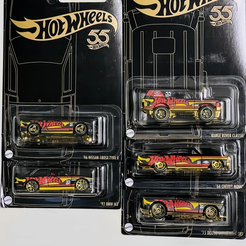 Nieuwe verkopende Mattel Hot Wheels 55th Anniversary Black Gold Exclusieve Limited Edition speciale collectie gegoten modelautomodellen