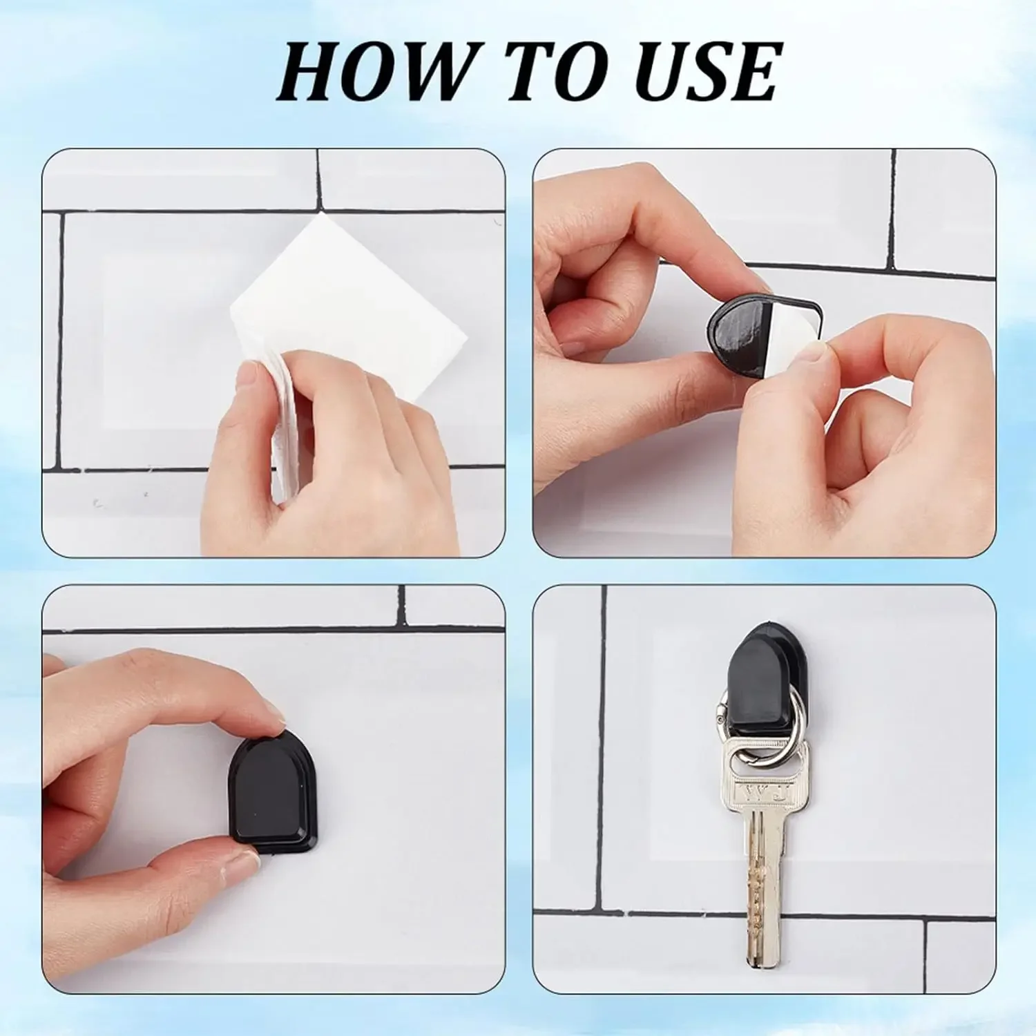 Mini Car Hooks Interior Storage Holder for USB Cable Headphone Key Self-Adhesive Dashboard Wall Hanging Hook Auto Accessories view 6