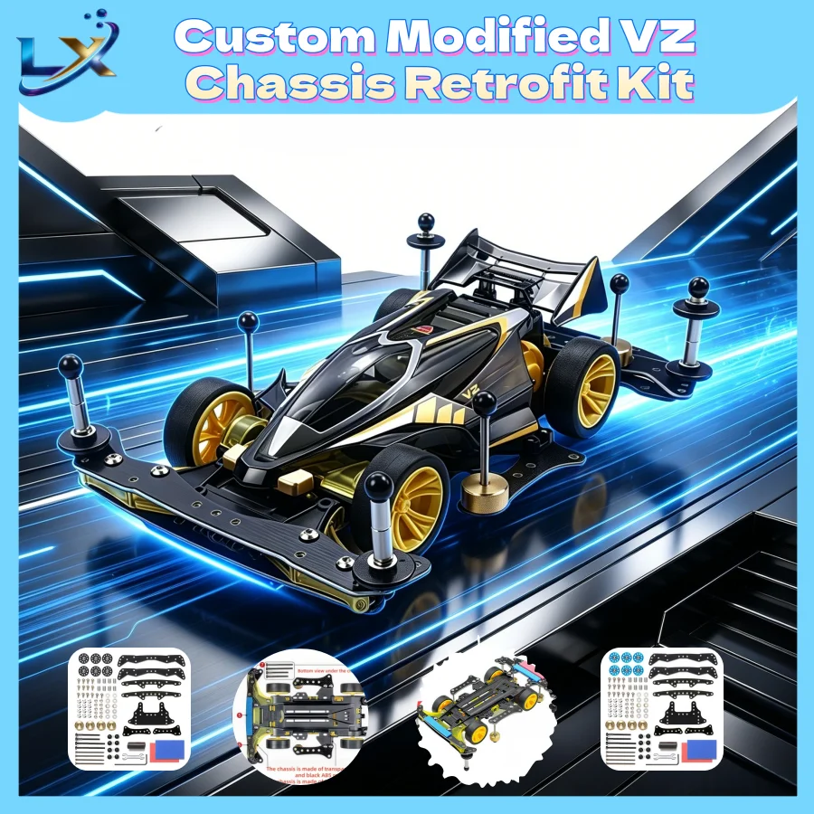 Homemade Project Edition Upgrade Parts Kit for TAMIYA Mini 4WD VZ Chassis 95598 DIY Racing Tune-Up Set