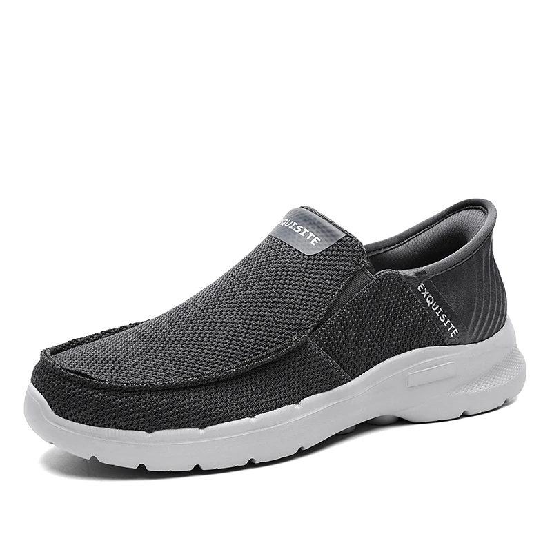 Stylish Walking Shoes with Memory Foam Insole for Men Comfortable Slip-On Sneakers Breathable Fashion Sneakers Big Size