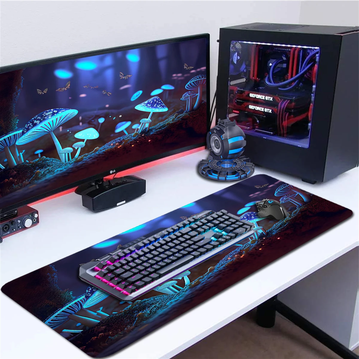 

XXL Mouse Pad with Stitched Edge,Non-Slip Rubber Base Korean Popular Music Girls-Band-aespa Mousepad Large Desk Mat for Gamer