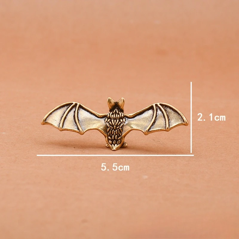 1 قطعة تمثال الخفافيش البرونزية العتيقة الحلي الصغيرة الصلبة النحاس الجبل الخفافيش أرقام مصغرة النحاس النحت الحرف ديكور