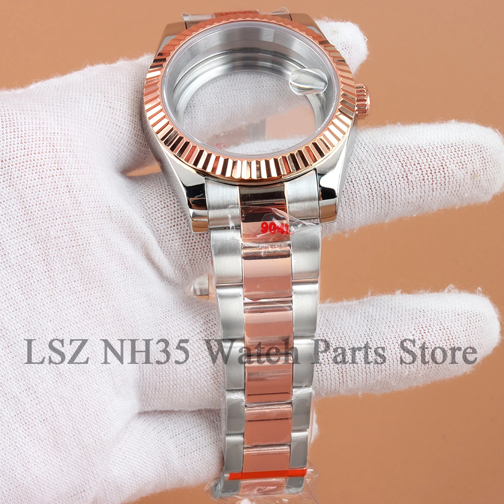 Корпус для часов с плоской/шестерней, высокое качество, 36/39 мм, подходит для механизма NH35, NH36, водонепроницаемый ремешок для часов Oyster/Jubilee, корпус из нержавеющей стали
