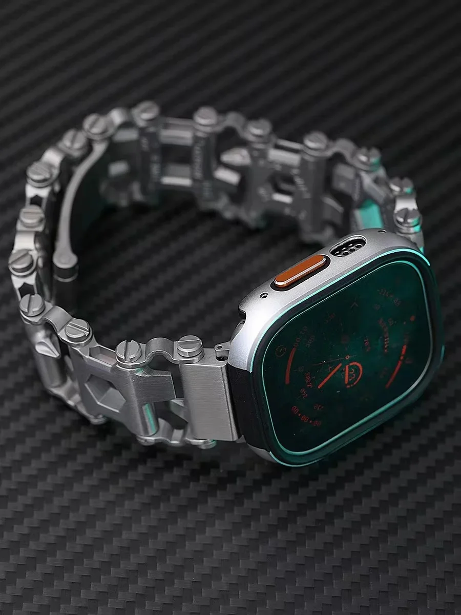 Multifunctional Metal Strap for Apple Watch Ultra 49mm 45mm 41mm 44mm 42mm 40mm Outdoor Bracelet for iWatch 9 8 7 6 5 4 SE Band