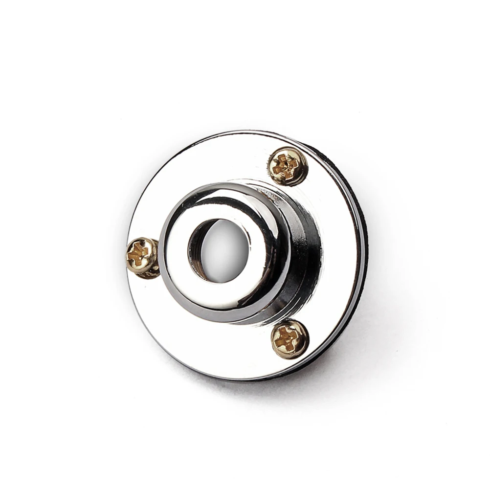

Three Holes Tail Replacement Plate Output End Pin Strap Button Guitar Screw Endpin Jack
