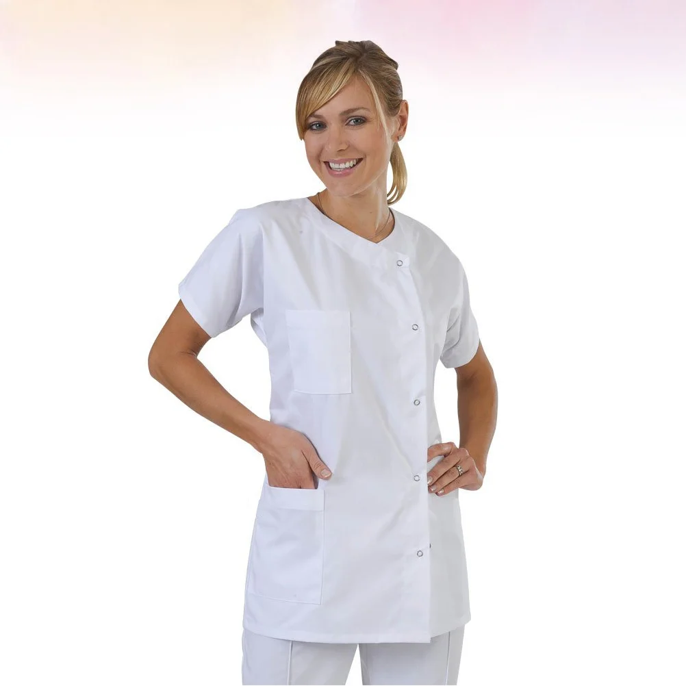 Short Sleeve Blouses Scrub Shirts Doctor Workwear Nurse Gown Medical Nursing Tops Cosplay Clothes