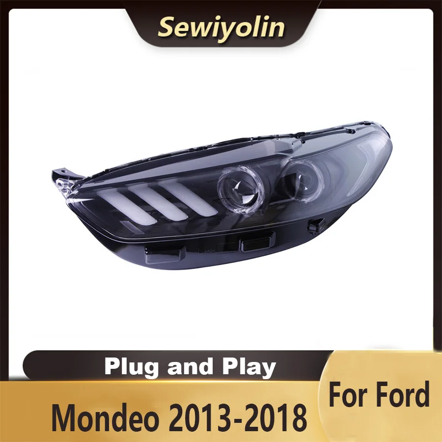 

Для Ford Mondeo 2013-2018 автомобильные аксессуары фара в сборе светодиодные фонари лампа DRL сигнал Plug and Play дневные ходовые