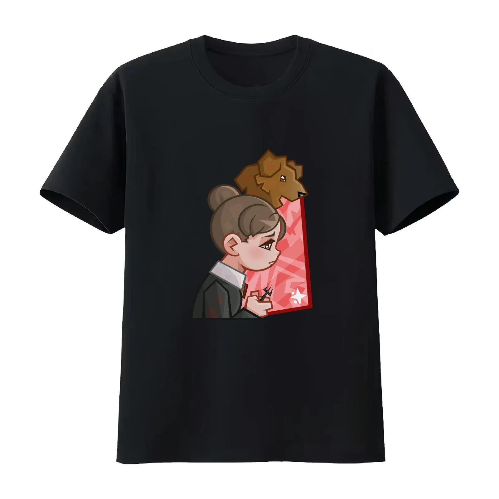 Jennifer & Brown T-Shirt Summer Casual Cotton Tee Oversized Streetwear Tops Vintage Graphic Print Loose Fit Short Sleeve