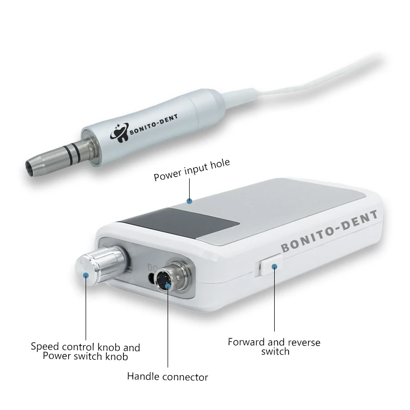 Micromotor Dental sin escobillas, Micromotor recargable de alta velocidad, taladro portátil, 35000rmp