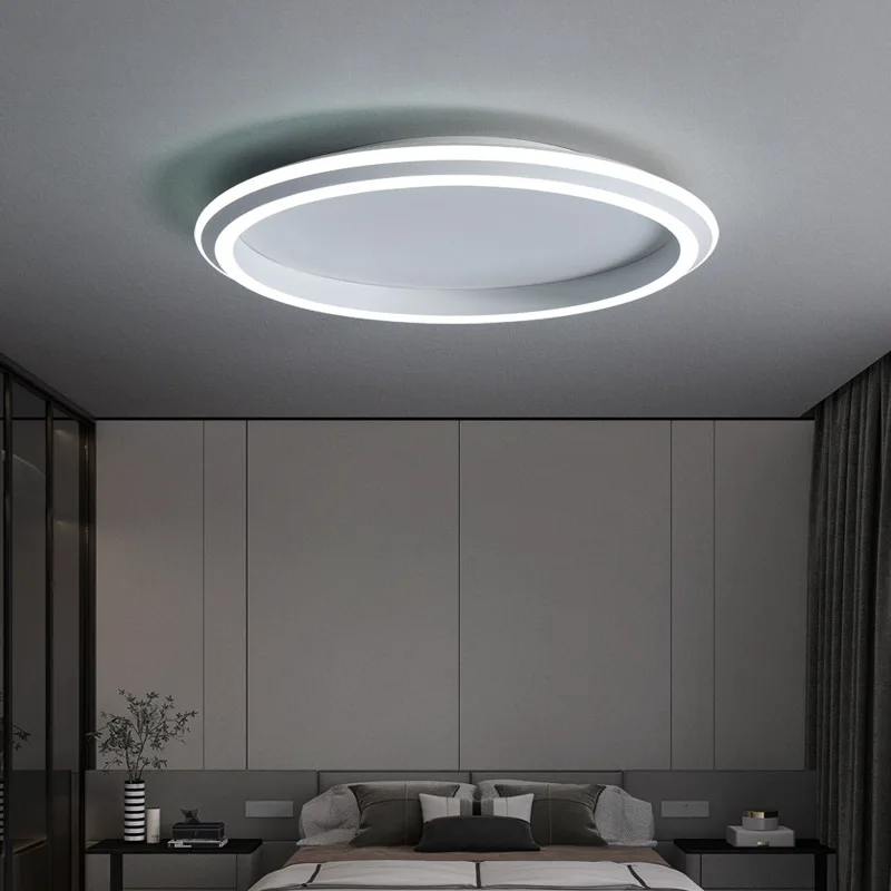 Imagem -03 - Moderno Minimalista Rodada Lâmpadas de Teto Quarto e Estudo Lâmpadas Sala de Estar Decoração Luminárias Led Suspensão Luminária