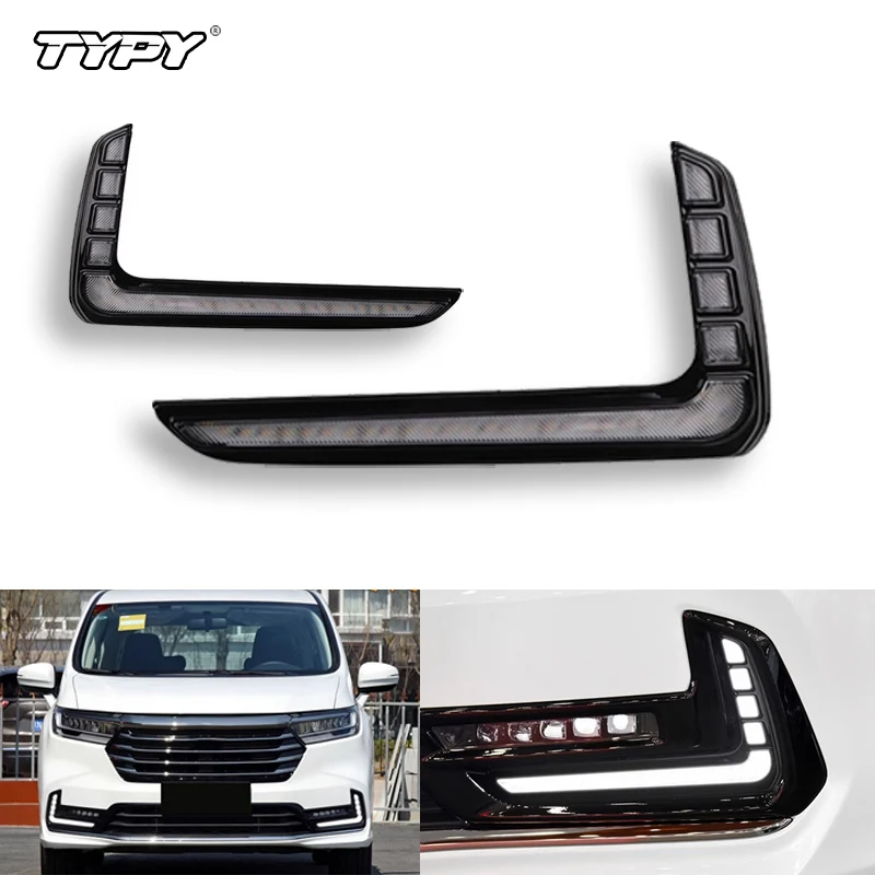 

TYPY LED Daytime Running Light Turn Signal DRL LED Fog Lamp For Honda Odyssey 2022-2023 Fog Light
