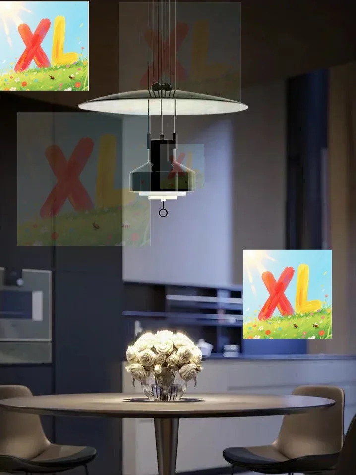 

Jushang Lighting Italian Stilnovo Restaurant Lifting Chandelier Designer Bar Counter Stretchable Color UFO Lights