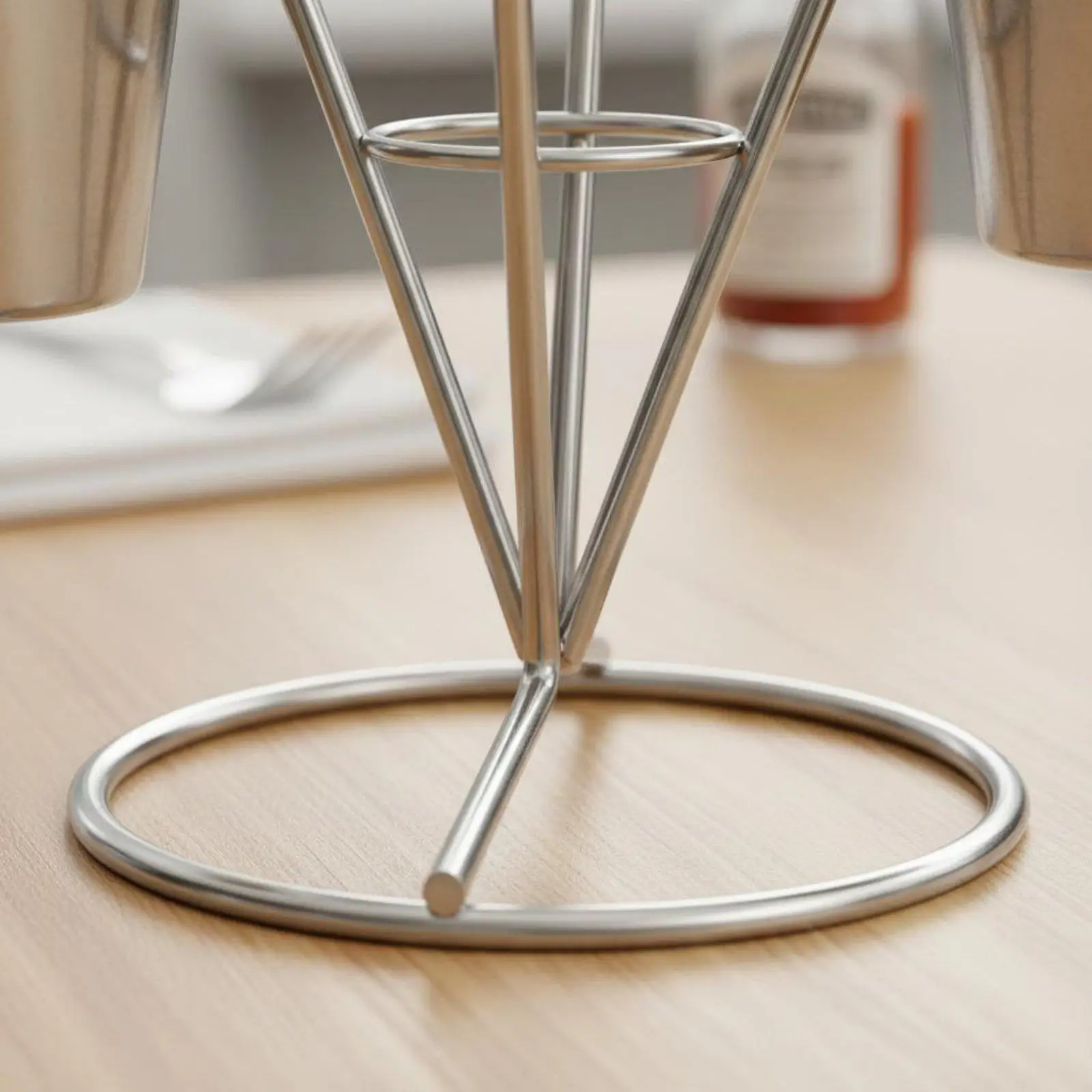 French Fries Cone Holder American type Fried Food Serving Basket Wrought Iron French Fries Holder for Restaurants, Caterers,