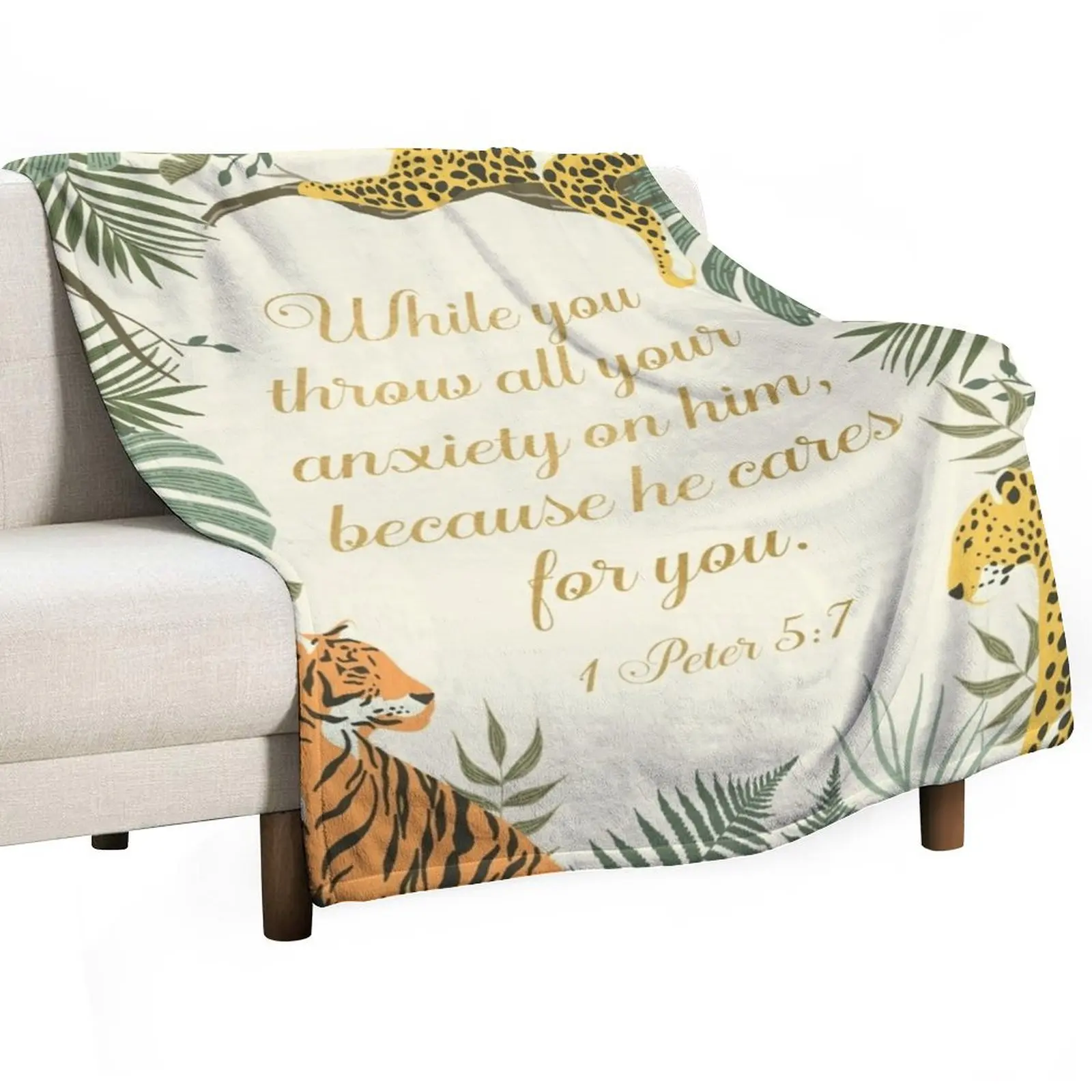 

1 PETER 5:7 Throw Blanket bed plaid Stuffeds Fashion Sofas warm for winter Blankets